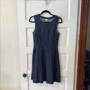 Elegant Blue Patterned Dress